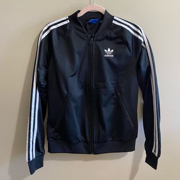 Adidas Black Varsity Jacket - Picture 1 of 4